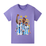 Messi Fotbolls T-shirt för Barn - Argetina Footballdinho