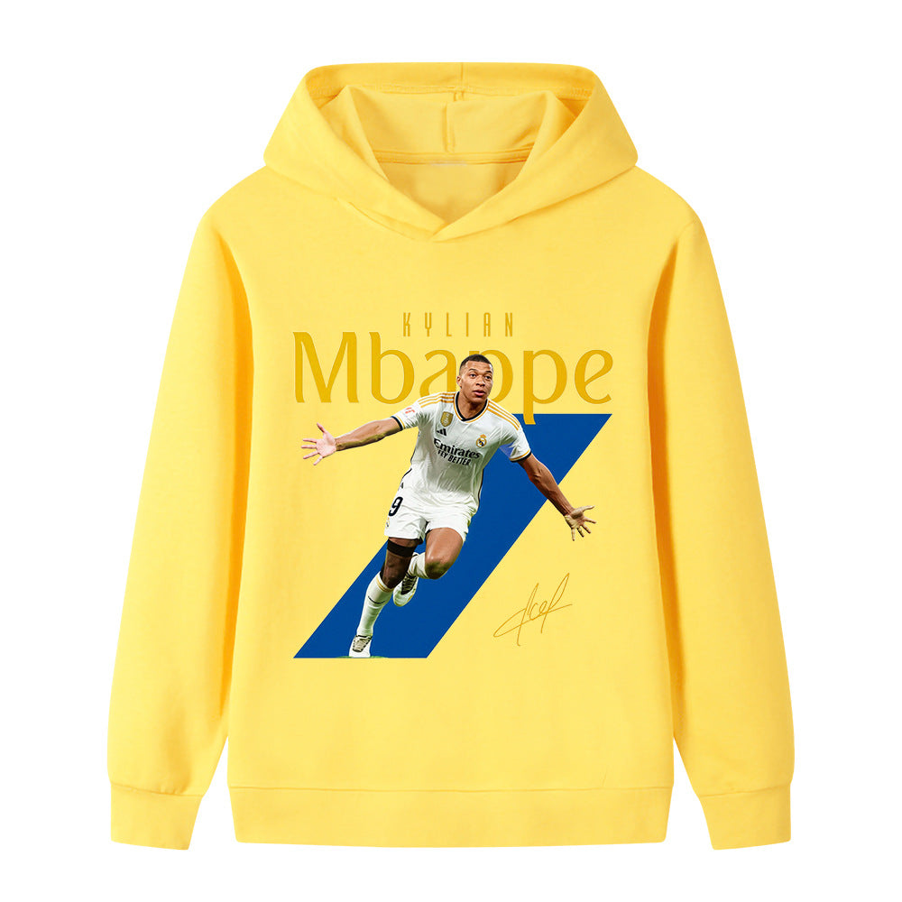 Mbappé Fotbolls Hoodie för Barn Footballdinho