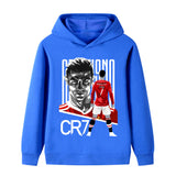 Cristiano Ronaldo Fotbolls Hoodie för Barn - Manchester United - Style Footballdinho
