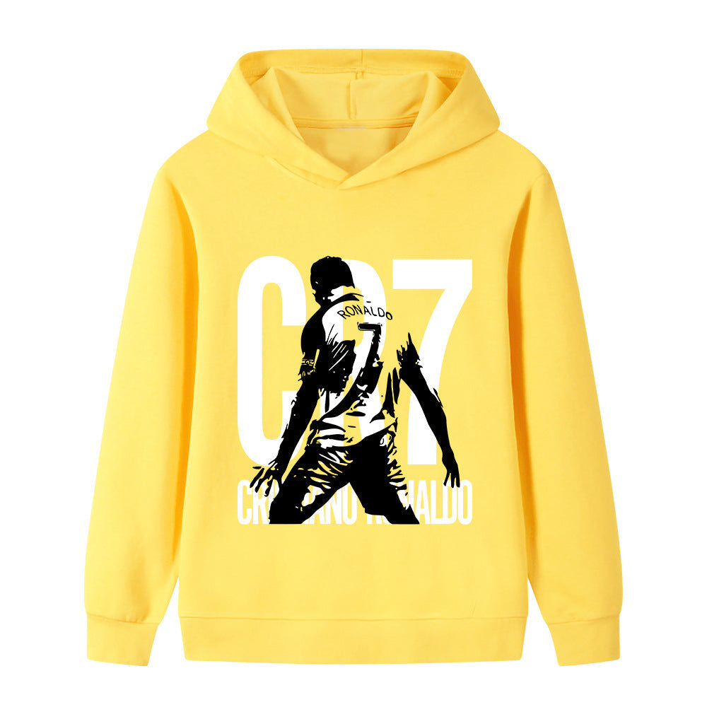 Cristiano Ronaldo Fotbolls Hoodie för Barn - Sportig Footballdinho