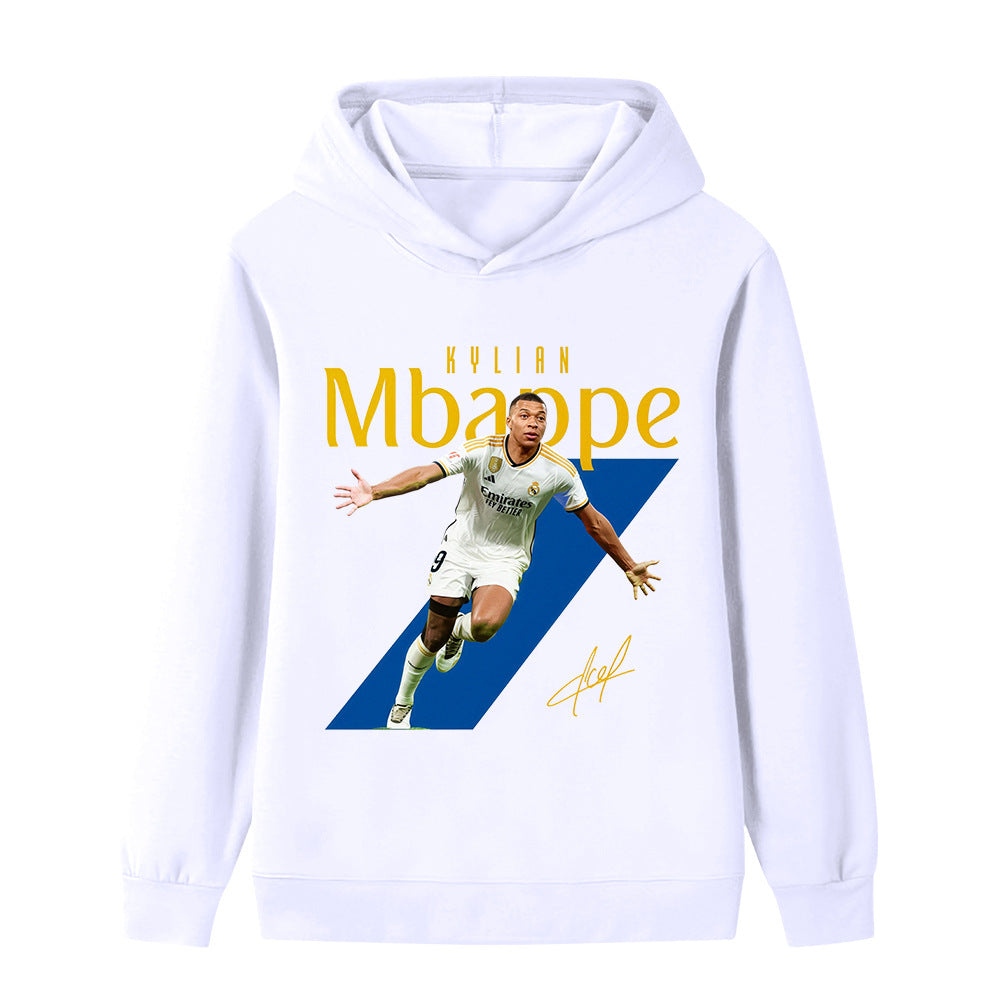 Mbappé Fotbolls Hoodie för Barn Footballdinho