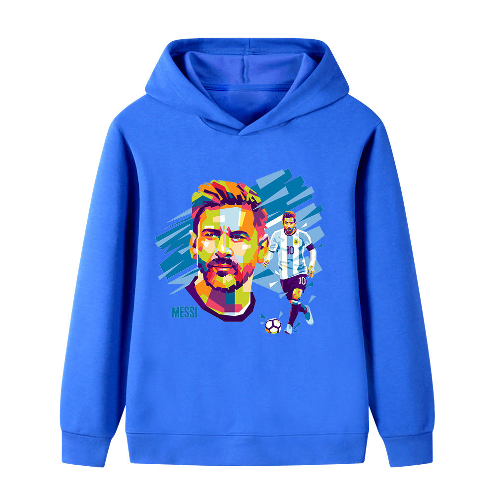 Lionel Messi Fotbolls Hoodie för Barn - Mjuk Footballdinho
