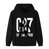 Cristiano Ronaldo Fotbolls Hoodie för Barn - Sportig Footballdinho