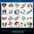 Fotbolls Klistermärken - Mexiko Footballdinho