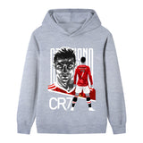 Cristiano Ronaldo Fotbolls Hoodie för Barn - Manchester United - Style Footballdinho