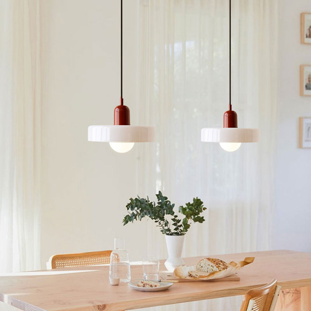 Modern Glass LED Pendant Light | H7.09" eller H8.66" | Bauhaus-inspirerad | Takarmatur | Brick by Brick Carvallo