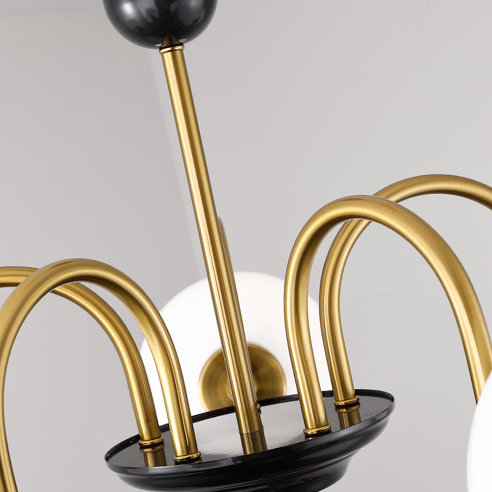 Modern Chrome Kandelaber | Nordisk Glas Taklampa | Nutida Pendellampa | 220V–240V | Brick by Brick Carvallo