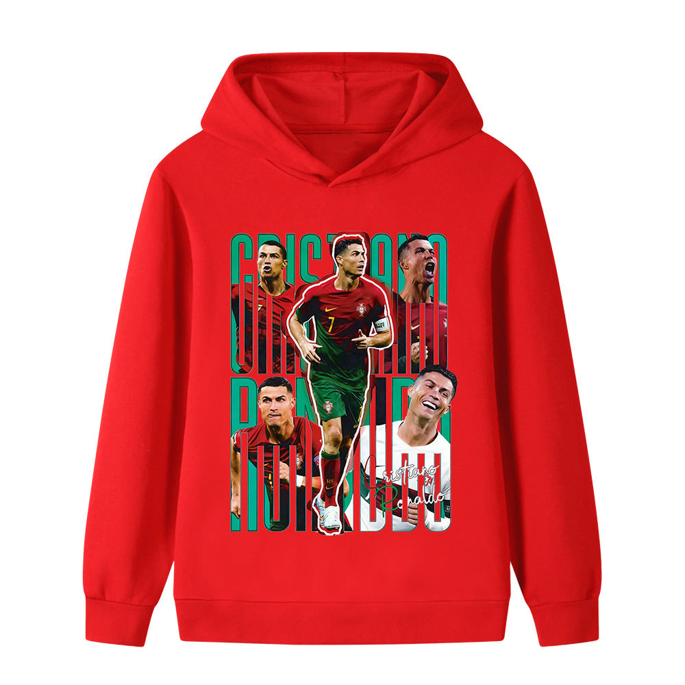 Ronaldo Fotbolls Hoodie för Barn - Portugal Footballdinho
