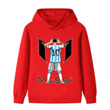 Lionel Messi Fotbolls Hoodie för Barn - Sportig Footballdinho