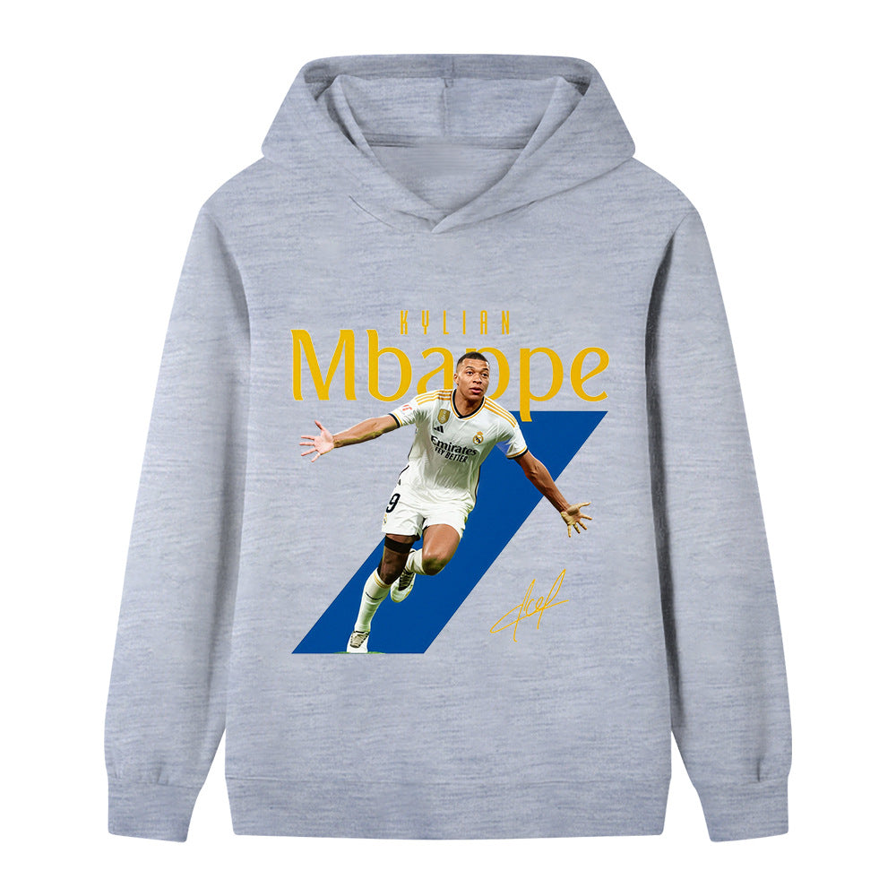 Mbappé Fotbolls Hoodie för Barn Footballdinho