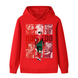 Ronaldo Fotbolls Hoodie för Barn - Portugal - Style Footballdinho