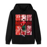 Ronaldo Fotbolls Hoodie för Barn - Portugal - Style Footballdinho
