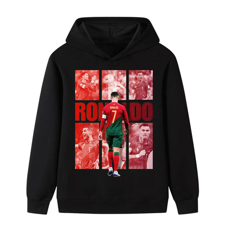 Ronaldo Fotbolls Hoodie för Barn - Portugal - Style Footballdinho