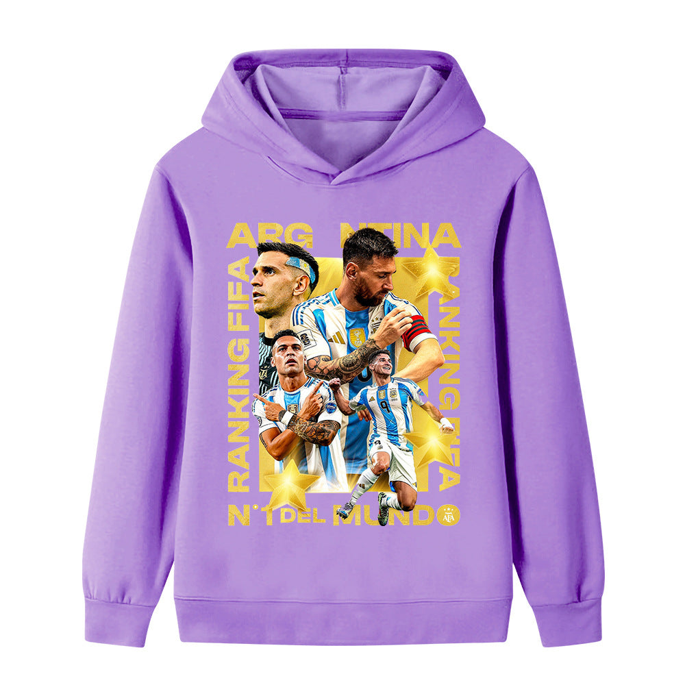 Lionel Messi Fotbolls Hoodie för Barn - Cool Design Footballdinho