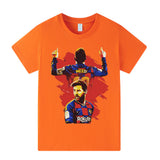 Lionel Messi Fotbolls T-shirt för Barn - Barcelona Footballdinho