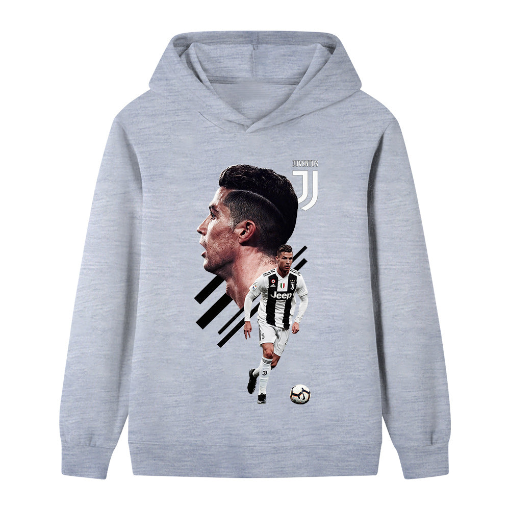 Ronaldo Fotbolls Hoodie för Barn - Juventus Footballdinho