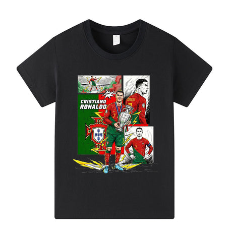Cristiano Ronaldo Fotbolls T-shirt för Barn - Portugal - Style Footballdinho