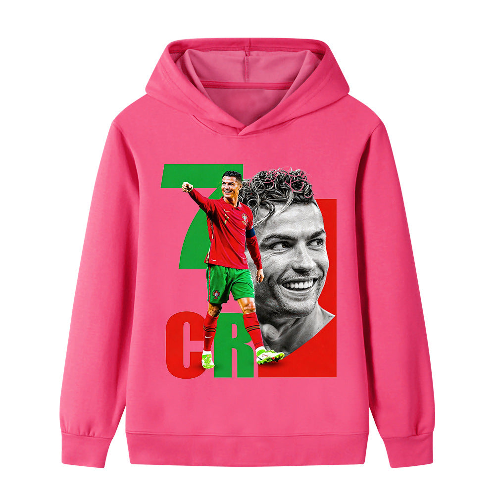 Cristiano Ronaldo Fotbolls Hoodie för Barn - Portugal Footballdinho