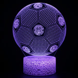 Fotboll 3D Illusion LED-Lampa - Nattlampa - Ball Footballdinho