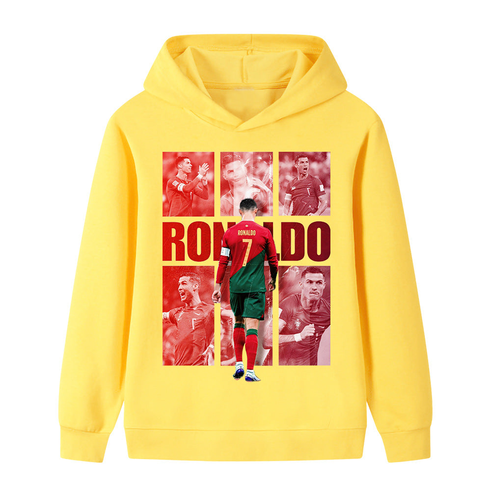 Ronaldo Fotbolls Hoodie för Barn - Portugal - Style Footballdinho