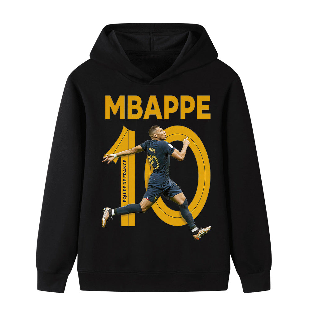 Kylian Mbappé Fotbolls Hoodie för Barn Footballdinho