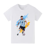 Lionel Messi Fotbolls T-shirt för Barn - Argetina Footballdinho