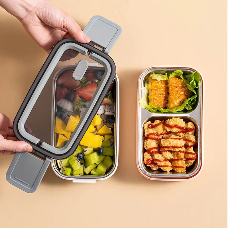 2-lagers rostfri stål Bento-lunchbox med lock Carvallo