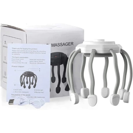 OctoRelief elektrisk hårbottenmassageapparat – 360° lugnande huvudmassage MILA Sverige