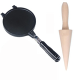 Carvallo Waffle Pan with Shape | Quick Breakfast Delight | For Children & Family | Stainless Steel with Non-Stick Handle Carvallo