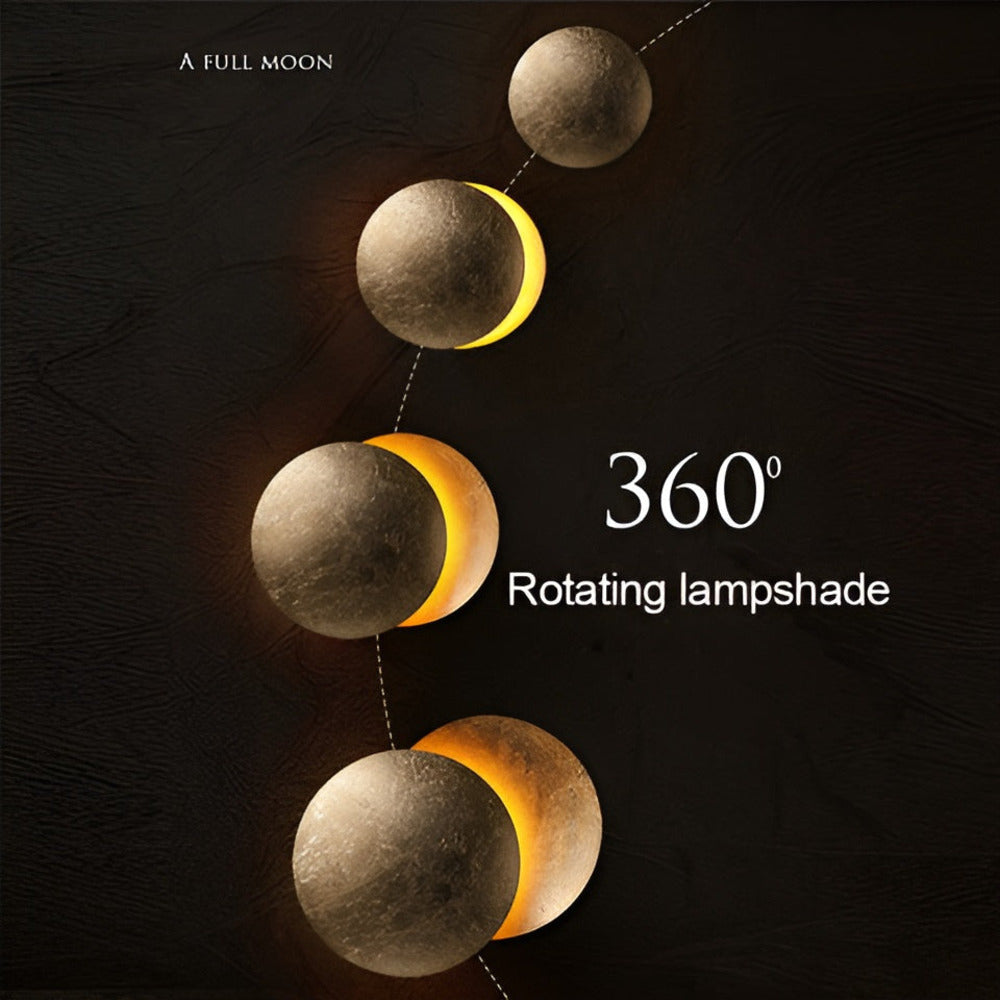 LunaBeam - 360° Roterbar LED Vägglampa för en Tidlös Atmosfär Hemnix