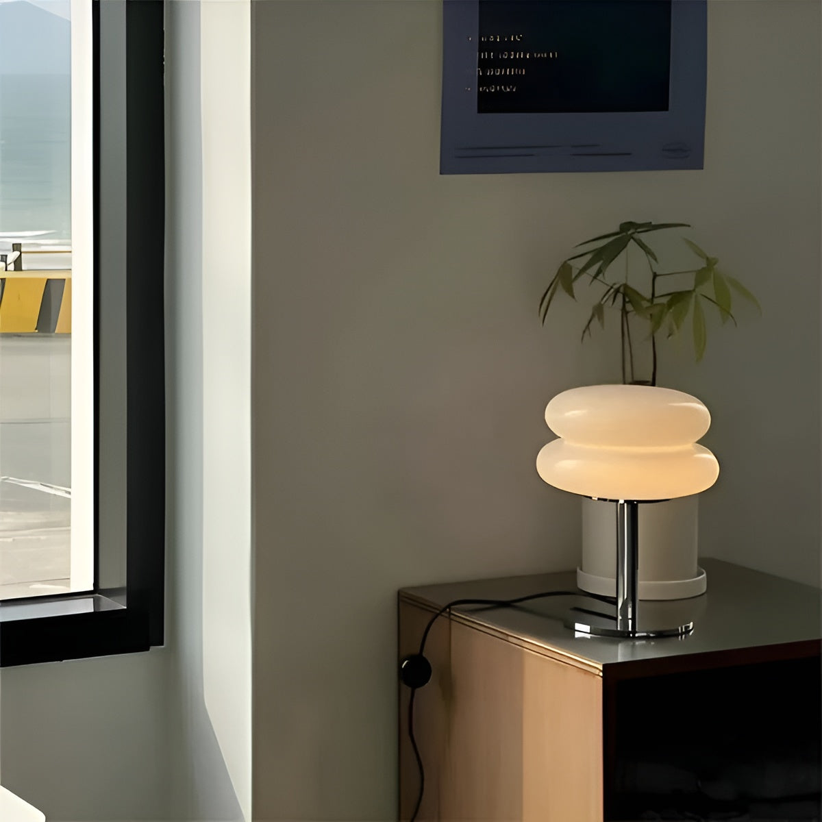 Glaslampe i Macaron-stil – elegant glas-bordlampe til hyggelig atmosfære Carvallo