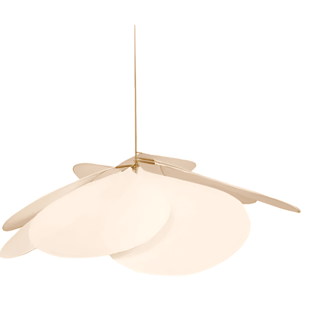 Vintage taklampa med blomdesign i tyg – hänglampa Hemnix