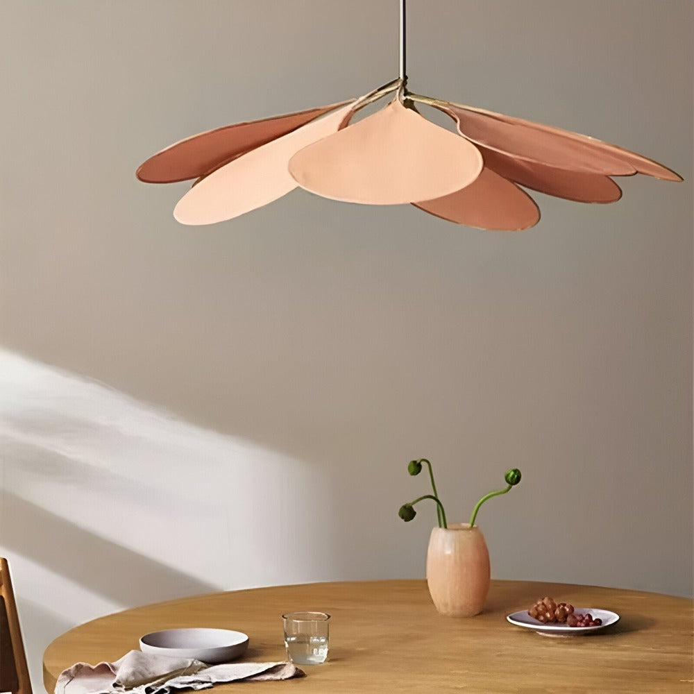Vintage taklampa med blomdesign i tyg – hänglampa Hemnix