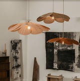 Vintage taklampa med blomdesign i tyg – hänglampa Hemnix