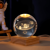 LED Kristallkula med Vintergatan – Magisk Galaxbelysning Hemnix