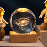 LED Kristallkula med Vintergatan – Magisk Galaxbelysning Hemnix
