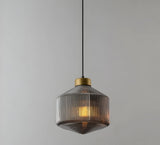 Aurelia Prism Pendellampa – Räfflad Glas Taklampa i Vintage Modern Stil Hemnix