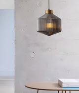 Aurelia Prism Pendellampa – Räfflad Glas Taklampa i Vintage Modern Stil Hemnix