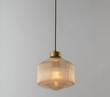 Aurelia Prism Pendellampa – Räfflad Glas Taklampa i Vintage Modern Stil Hemnix