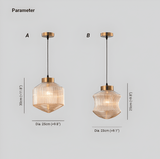 Aurelia Prism Pendellampa – Räfflad Glas Taklampa i Vintage Modern Stil Hemnix