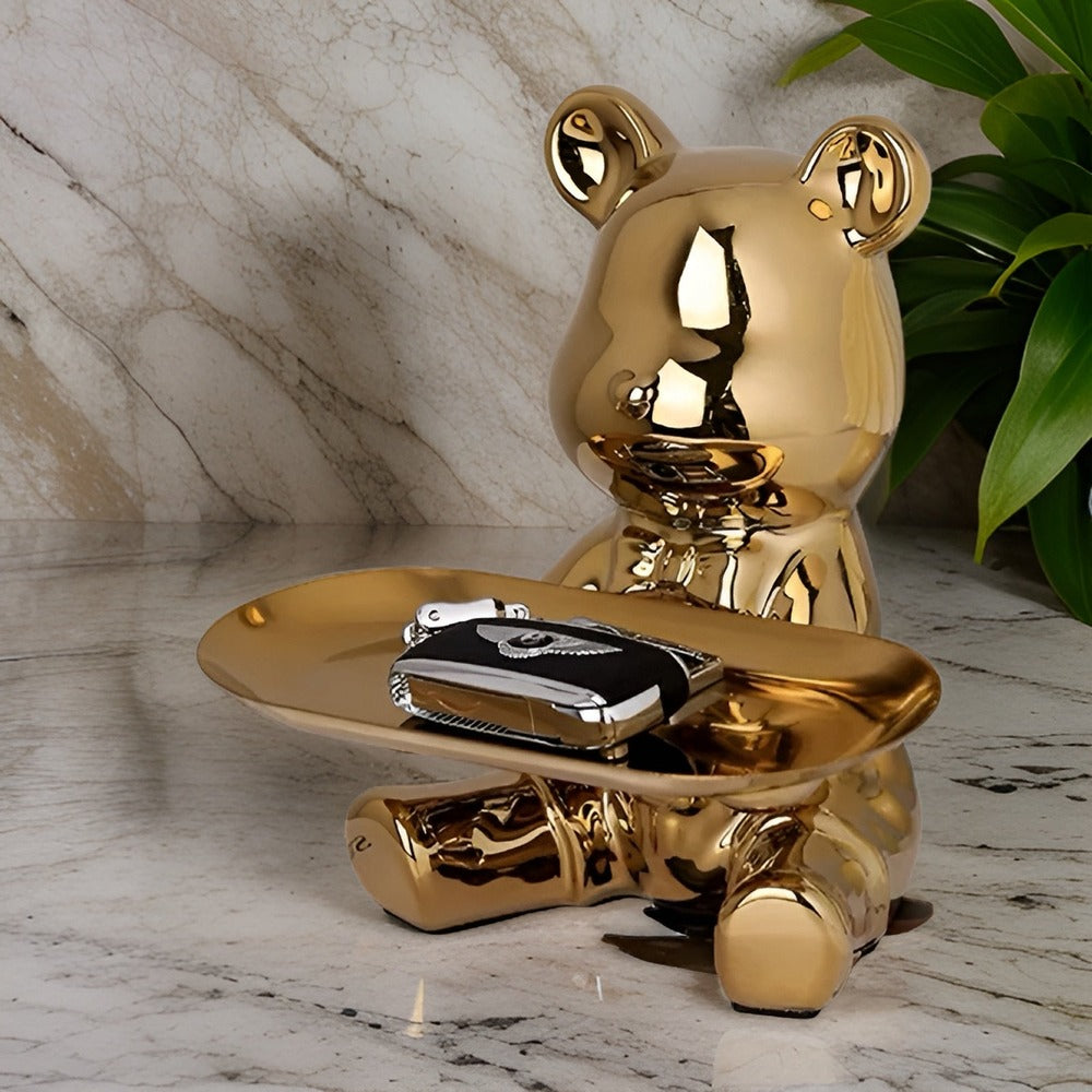 LuxeBear Bricka – Elegant Keramik med Skulptural Design Hemnix