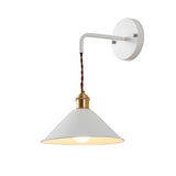 Retro Vägglampa i Metall – Vintageinspirerad Väggbelysning med Konformad Skärm Hemnix