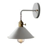 Retro Vägglampa i Metall – Vintageinspirerad Väggbelysning med Konformad Skärm Hemnix