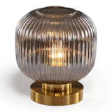 LumoRib – Elegant Bordslampa med Ribbade Glasdetaljer Hemnix