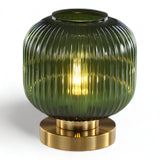 LumoRib – Elegant Bordslampa med Ribbade Glasdetaljer Hemnix