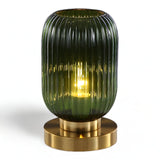 LumoRib – Elegant Bordslampa med Ribbade Glasdetaljer Hemnix