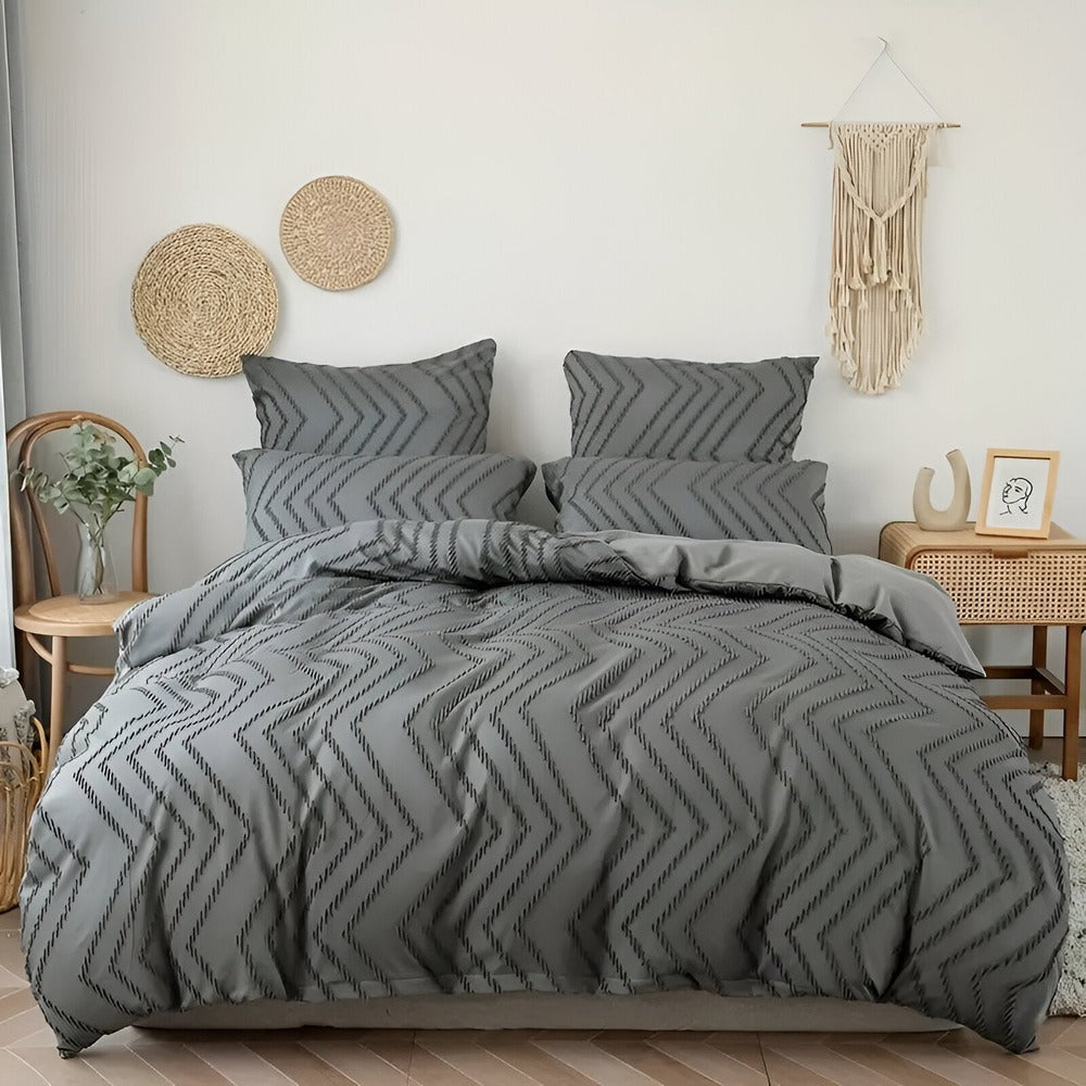 StripeDream – Randigt Påslakanset för Sval och Bekväm Sömn Hemnix