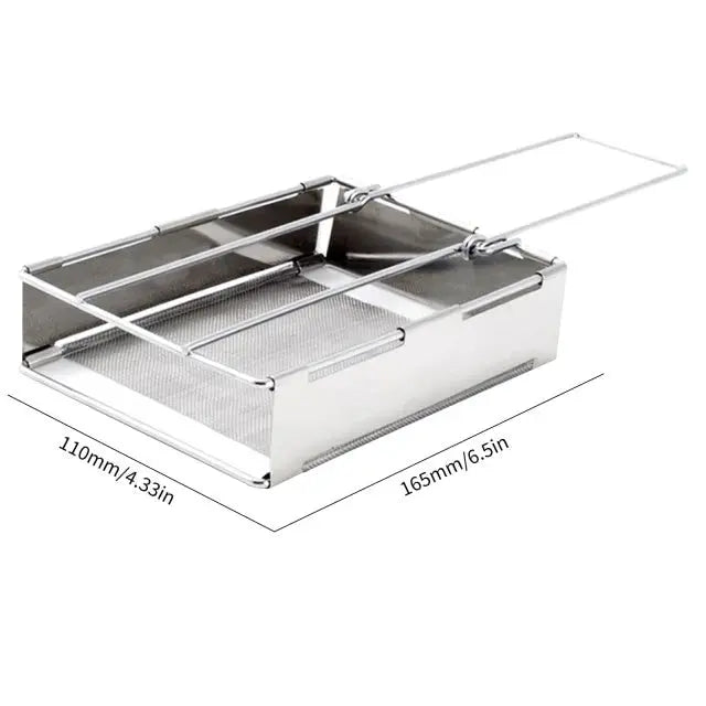 Bärbar hopfällbar campingkök i rostfritt stål – Lätt vedeldad utomhuskök MILA Sverige