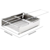 Bärbar hopfällbar campingkök i rostfritt stål – Lätt vedeldad utomhuskök MILA Sverige