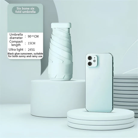 PocketSun Paraply - Lätt Kompakt Fällbar Reseparaply Carvallo